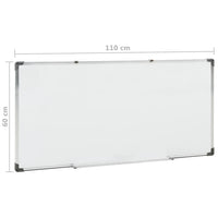 Lavagna magnetica per scuola casa ufficio 110 x 60 cm acciaio bianco 02_0045440