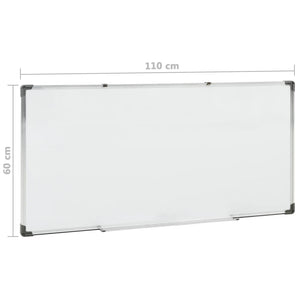 Lavagna magnetica per scuola casa ufficio 110 x 60 cm acciaio bianco 02_0045440