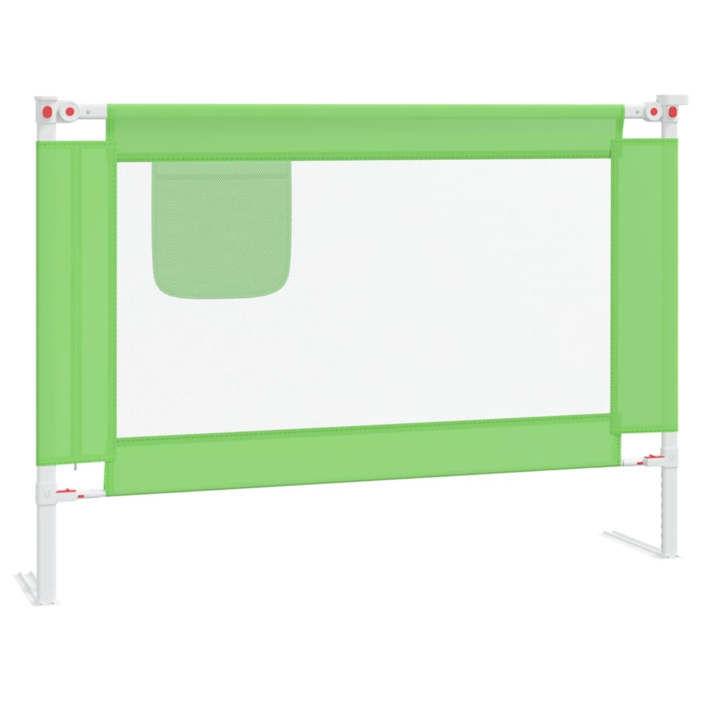 Sponda Letto di Sicurezza per Bambini Verde 90x25 cm in Tessuto 10189