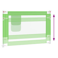 Sponda Letto di Sicurezza per Bambini Verde 100x25cm in Tessuto 10190