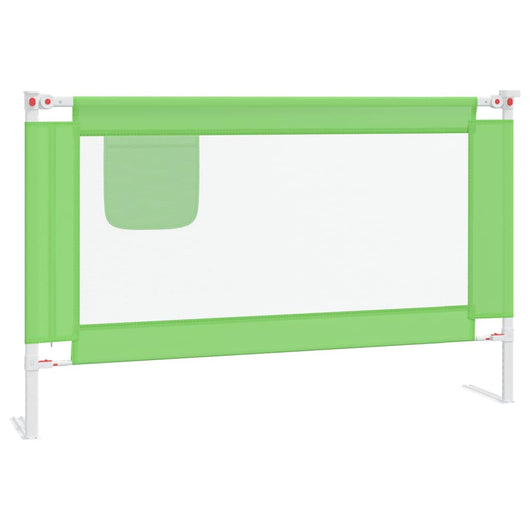Sponda Letto di Sicurezza per Bambini Verde 120x25cm in Tessuto 10191