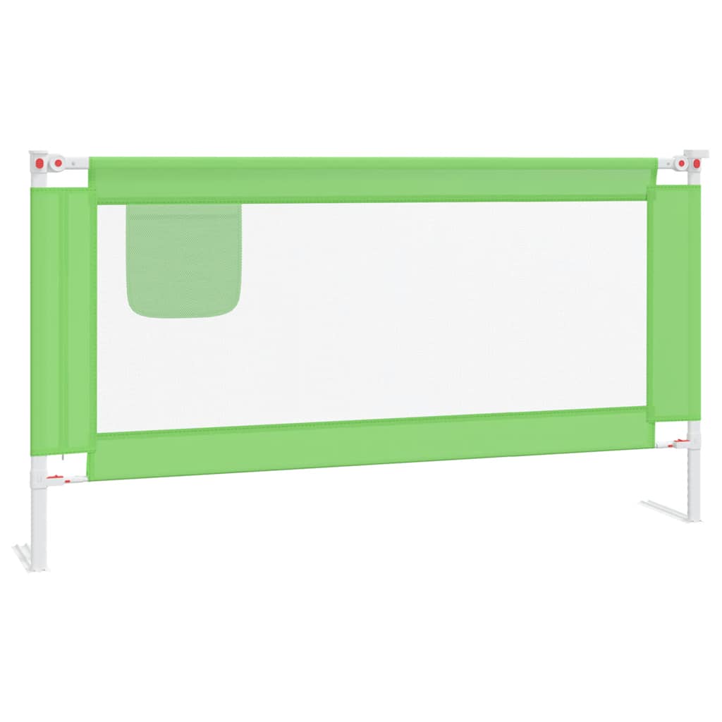 Sponda Letto di Sicurezza per Bambini Verde 160x25cm in Tessuto 10194