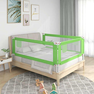 Sponda Letto di Sicurezza per Bambini Verde 160x25cm in Tessuto 10194