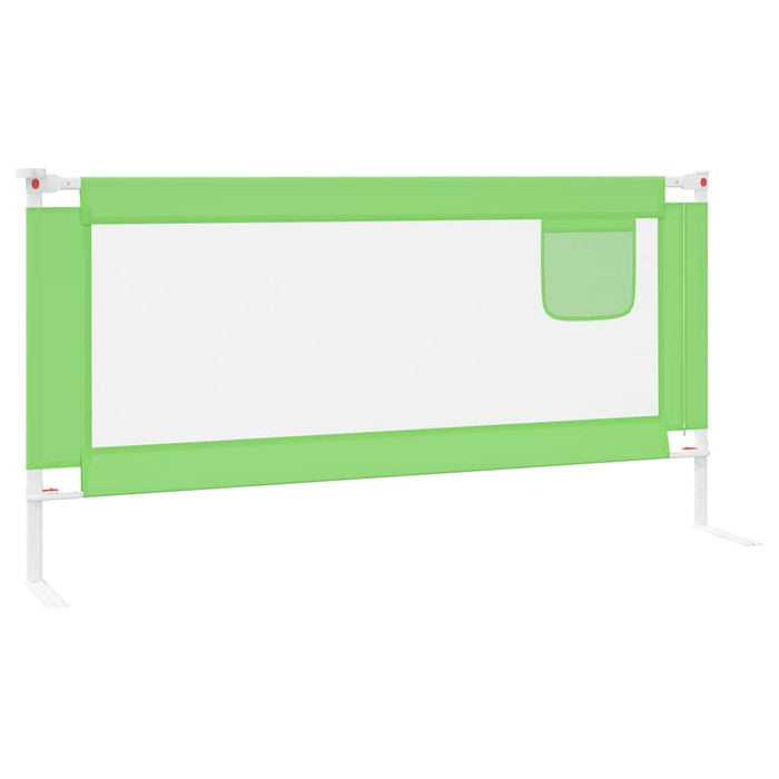 Sponda Letto di Sicurezza per Bambini Verde 180x25cm in Tessuto 10195