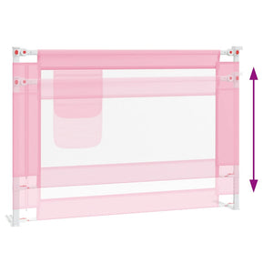 Sponda Letto di Sicurezza per Bambini Rosa 90x25 cm in Tessuto 10198