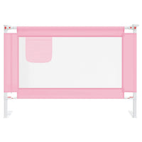 Sponda Letto di Sicurezza per Bambini Rosa 100x25cm in Tessuto