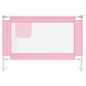 Sponda Letto di Sicurezza per Bambini Rosa 100x25cm in Tessuto