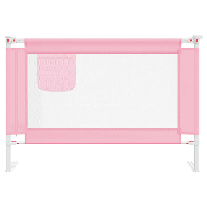 Sponda Letto di Sicurezza per Bambini Rosa 100x25cm in Tessuto 10199