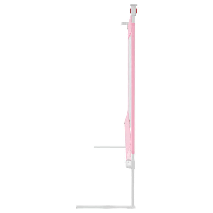 Sponda Letto di Sicurezza per Bambini Rosa 100x25cm in Tessuto