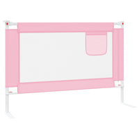 Sponda Letto di Sicurezza per Bambini Rosa 100x25cm in Tessuto