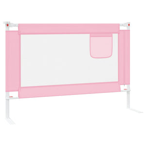 Sponda Letto di Sicurezza per Bambini Rosa 100x25cm in Tessuto
