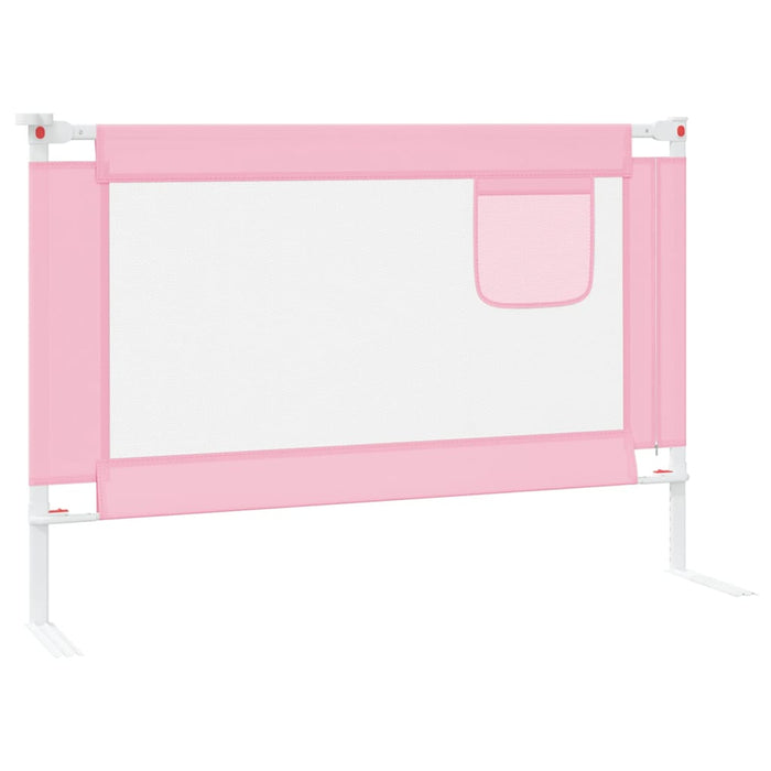 Sponda Letto di Sicurezza per Bambini Rosa 100x25cm in Tessuto
