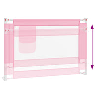 Sponda Letto di Sicurezza per Bambini Rosa 100x25cm in Tessuto 10199