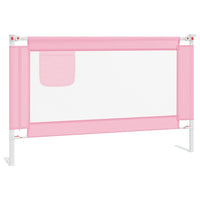 Sponda Letto di Sicurezza per Bambini Rosa 120x25 cm Tessuto 10200