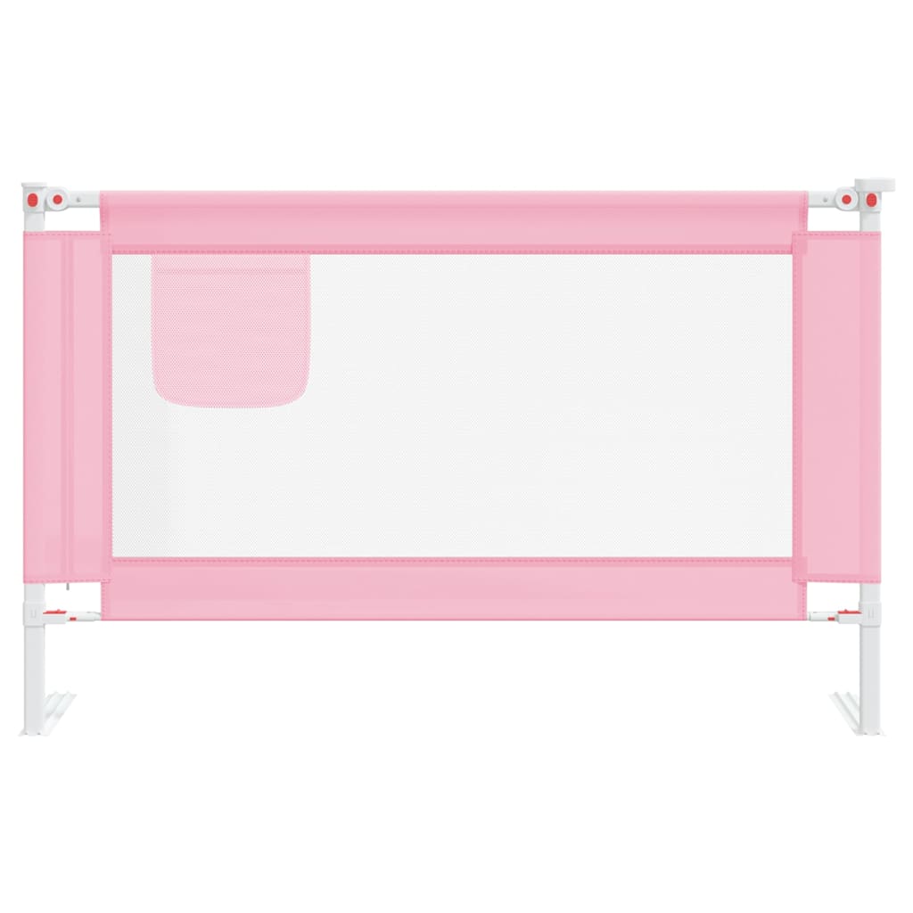 Sponda Letto di Sicurezza per Bambini Rosa 120x25 cm Tessuto 10200