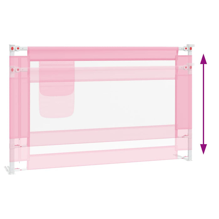 Sponda Letto di Sicurezza per Bambini Rosa 120x25 cm Tessuto 10200