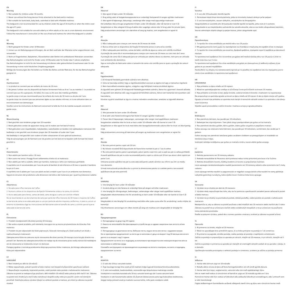 Sponda Letto di Sicurezza per Bambini Rosa 120x25 cm Tessuto 10200