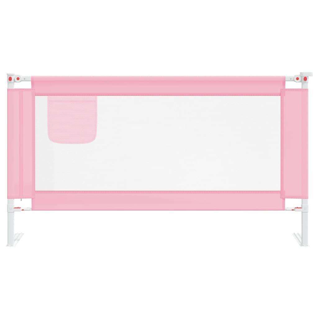 Sponda Letto di Sicurezza per Bambini Rosa 150x25 cm Tessuto 10202
