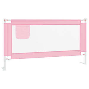 Sponda Letto di Sicurezza per Bambini Rosa 160x25 cm Tessuto 10203