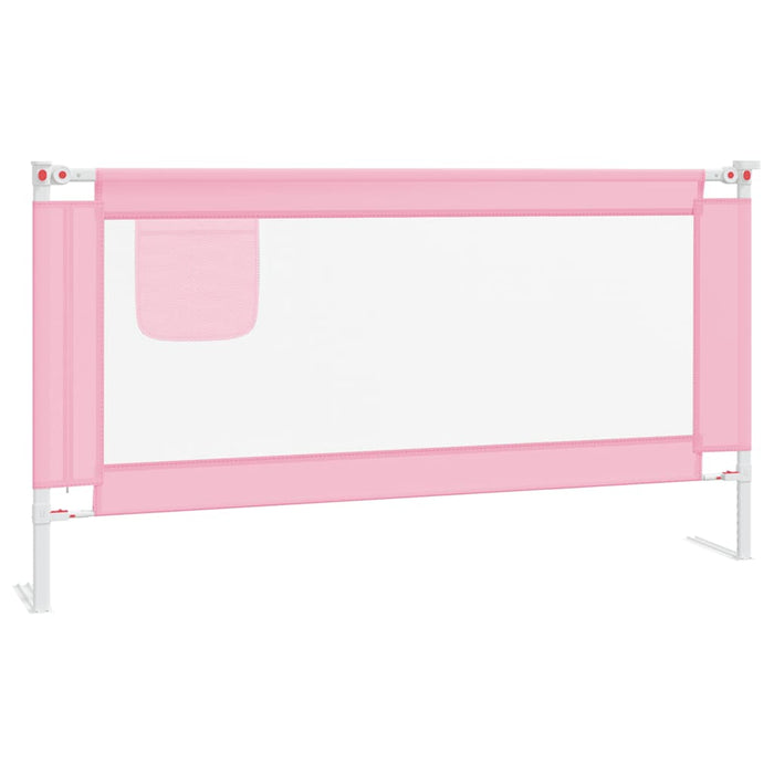Sponda Letto di Sicurezza per Bambini Rosa 160x25 cm Tessuto 10203