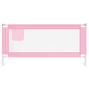 Sponda Letto di Sicurezza per Bambini Rosa 190x25 cm Tessuto 10205