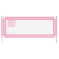 Sponda Letto di Sicurezza per Bambini Rosa 200x25 cm Tessuto 10206