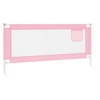 Sponda Letto di Sicurezza per Bambini Rosa 200x25 cm Tessuto 10206