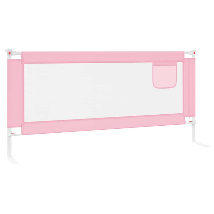Sponda Letto di Sicurezza per Bambini Rosa 200x25 cm Tessuto 10206