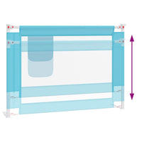 Sponda Letto di Sicurezza per Bambini Blu 90x25 cm in Tessuto 10207