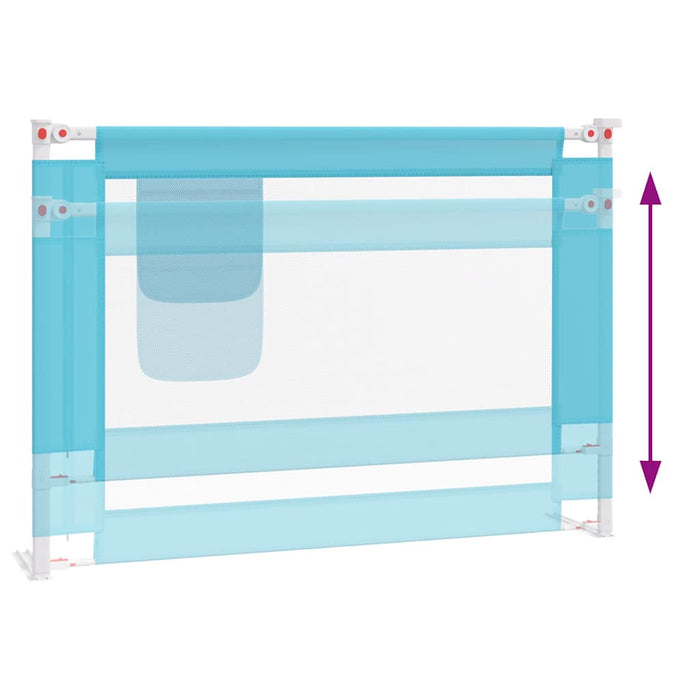 Sponda Letto di Sicurezza per Bambini Blu 90x25 cm in Tessuto 10207