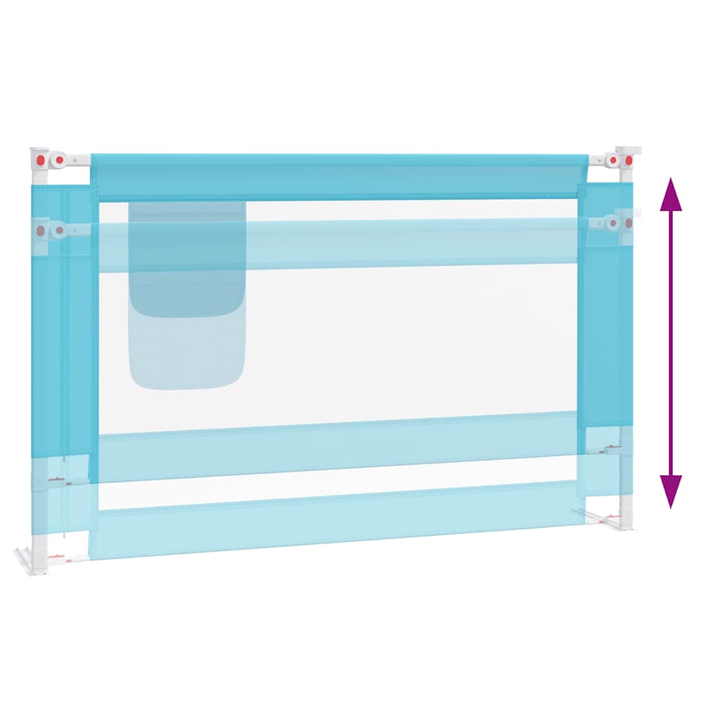 Sponda Letto di Sicurezza per Bambini Blu 120x25 cm in Tessuto 10209