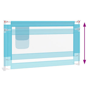 Sponda Letto di Sicurezza per Bambini Blu 140x25 cm in Tessuto cod mxl 76455