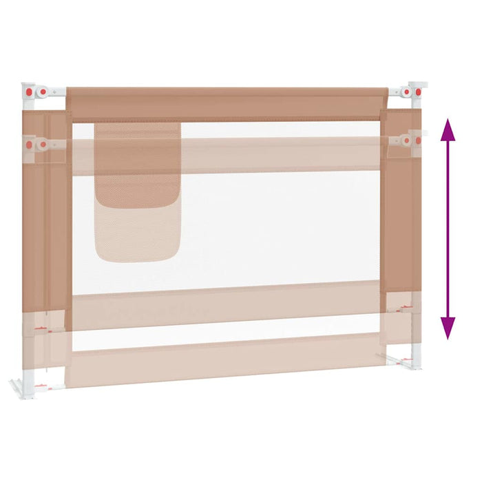 Sponda Letto di Sicurezza per Bambini Tortora 90x25 cm Tessuto cod mxl 66910