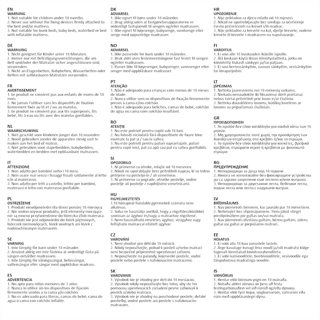 Sponda Letto di Sicurezza per Bambini Talpa 150x25cm in Tessuto 10220