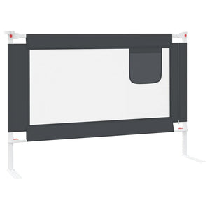 Sponda Letto Sicurezza Bambini Grigio Scuro 100x25 cm Tessuto 10226