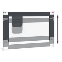 Sponda Letto Sicurezza Bambini Grigio Scuro 100x25 cm Tessuto cod mxl 78073