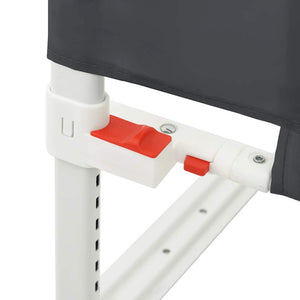 Sponda Letto Sicurezza Bambini Grigio Scuro 120x25 cm Tessuto 10227