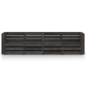 Divano da Giardino a 4 Posti in Legno di Pino Impregnato Grigio cod mxl 41091