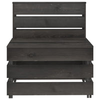 Set Divani da Giardino 9 pz in Legno di Pino Impregnato Grigio cod mxl 43029