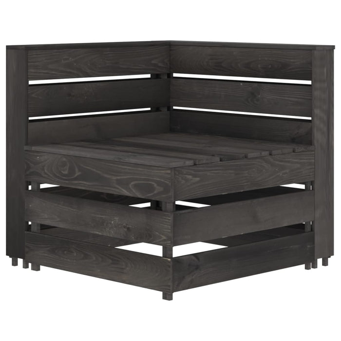 Set Divani da Giardino 8 pz in Legno di Pino Impregnato Grigio cod mxl 43221