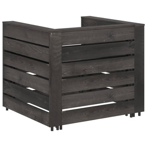 Set Divani da Giardino 6 pz in Legno di Pino Impregnato Grigio cod mxl 43380
