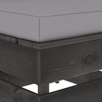 Divano Centrale Modulare con Cuscini in Legno Impregnato Grigio 3068121
