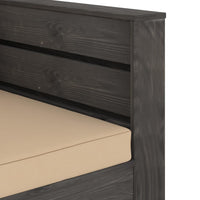 Set Salotto da Giardino 2pz con Cuscini Legno Impregnato Grigio 3068147