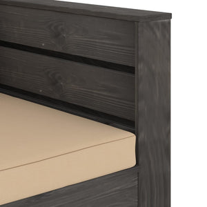 Set Salotto da Giardino 2pz con Cuscini Legno Impregnato Grigio 3068147