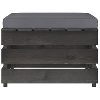 Set Divani da Giardino con Cuscini 3 pz Legno Impregnato Grigio cod mxl 54355