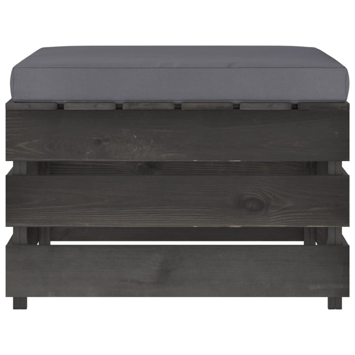 Set Divani da Giardino con Cuscini 3 pz Legno Impregnato Grigio cod mxl 54355