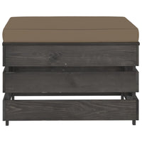 Set Divani da Giardino con Cuscini 7 pz Legno Impregnato Grigio cod mxl 44081