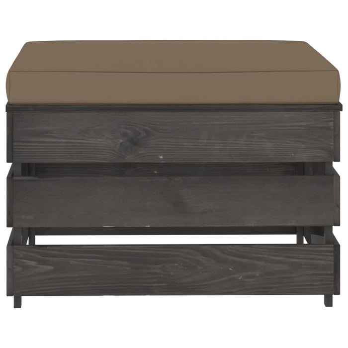 Set Divani da Giardino con Cuscini 7 pz Legno Impregnato Grigio cod mxl 44081