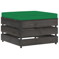 Set Divani da Giardino con Cuscini 7 pz Legno Impregnato Grigio cod mxl 43975