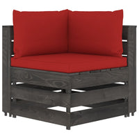 Set Divani da Giardino con Cuscini 7 pz Legno Impregnato Grigio cod mxl 43976